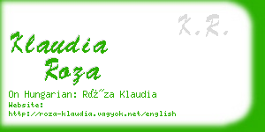 klaudia roza business card